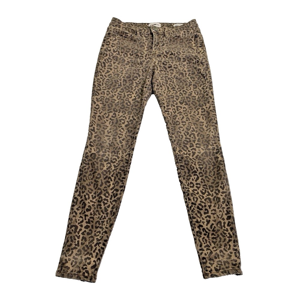 William Rast Wild Cheetah Skinny Jeans 26 Mid Rise Crop Indie Sleaze Y2K Style